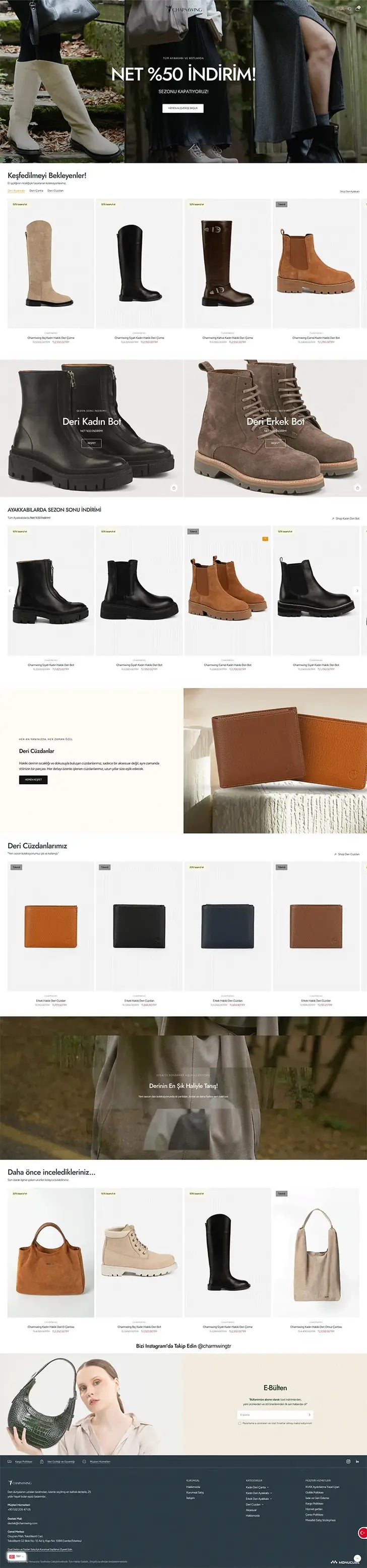 Charmwing Shopify mağazası