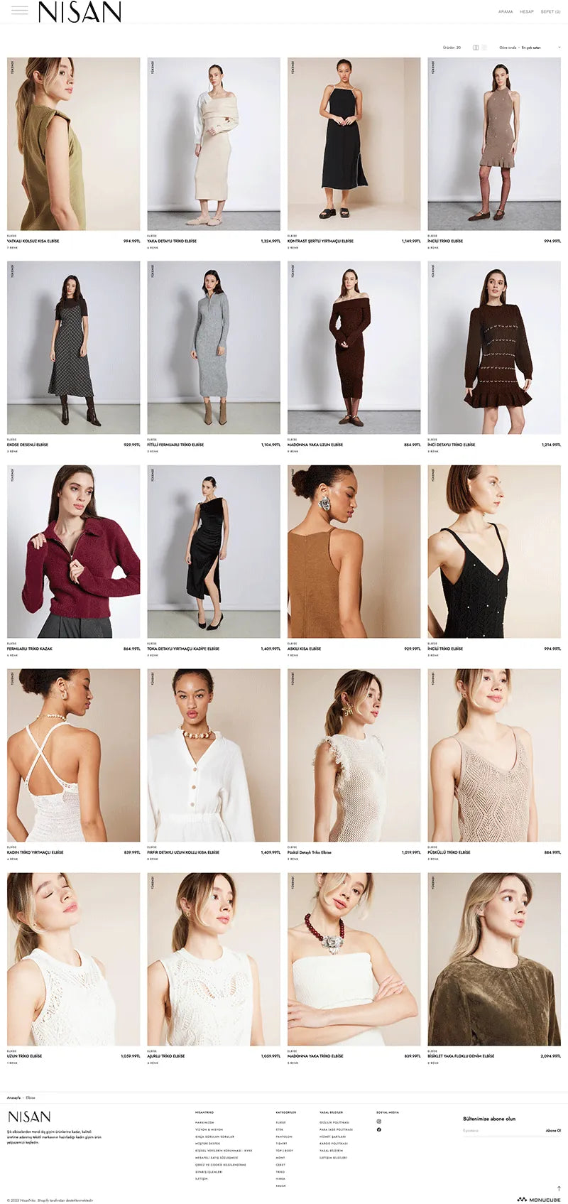 Nisan Triko Shopify mağazası